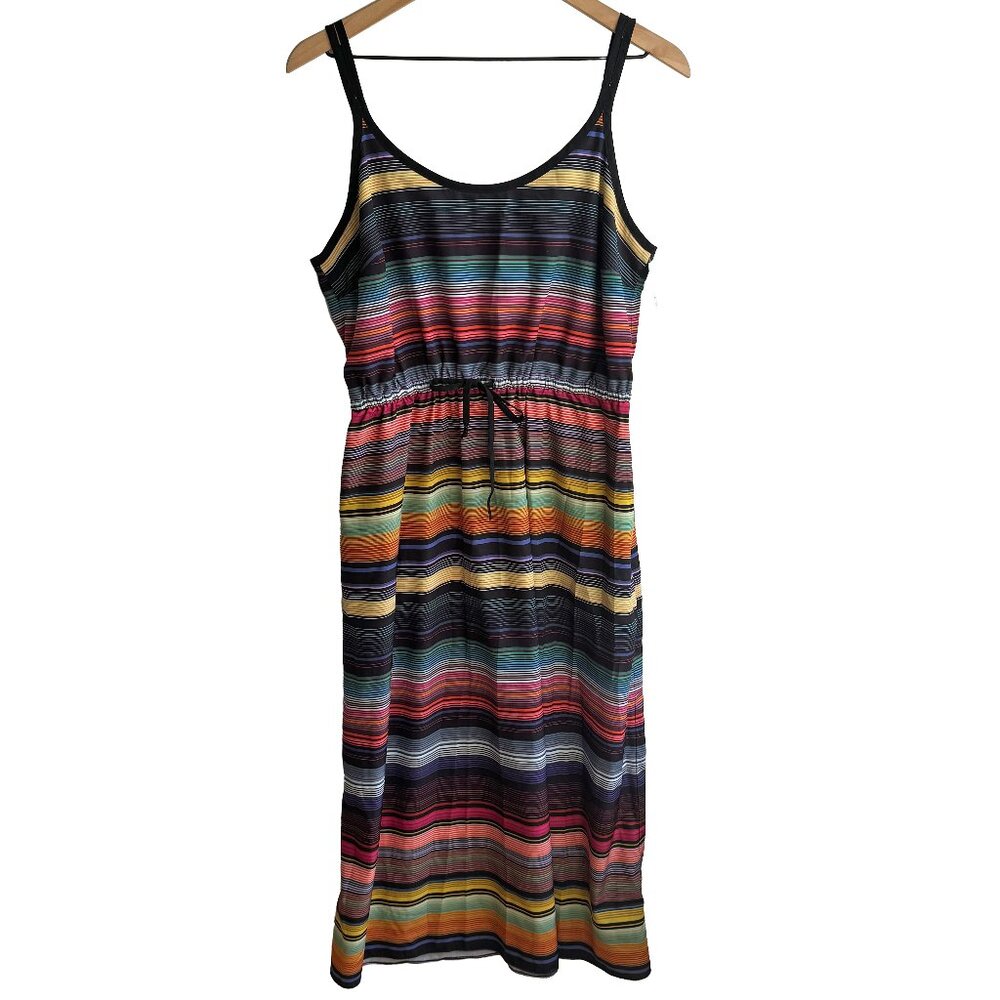 Athleta Multicolor Striped Midi Dress